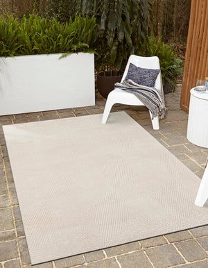 Beige 4' 1 x 6' 1 Sabrina Soto Outdoor Rectangle Area Rug Weather Resistant for Patio, Deck, Terrace, Balcony, Porch Durable Carpet for Exterior Home Design for Sale at Rug Engine