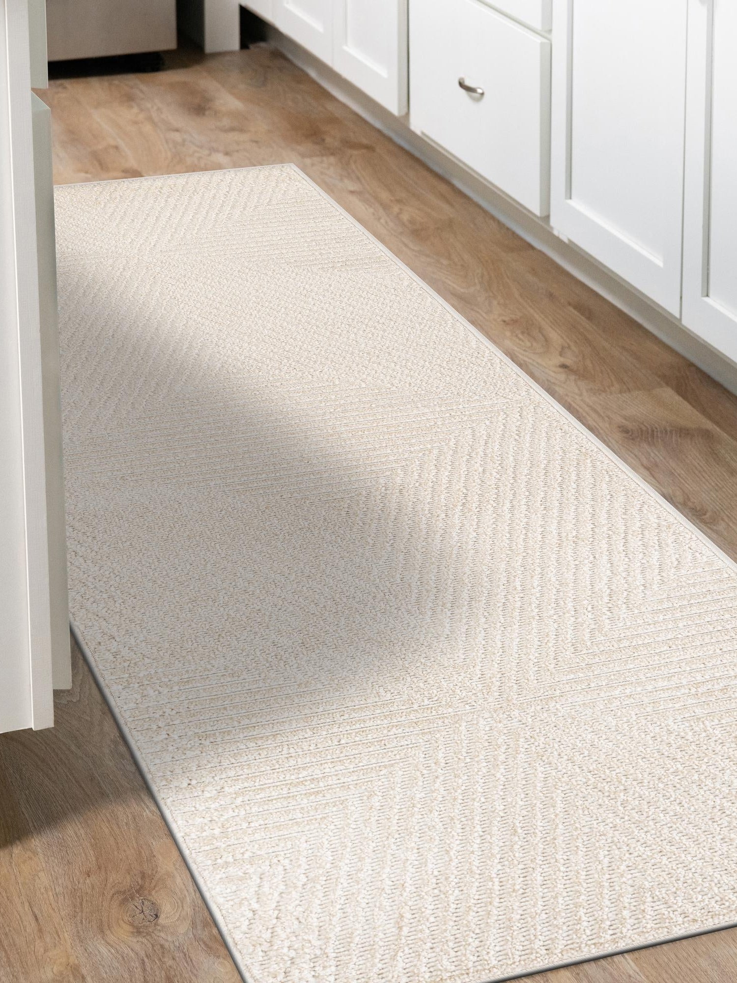 Beige 2' x 6' 1 Sabrina Soto Outdoor Runner Area Rug Weather Resistant for Patio, Deck, Terrace, Balcony, Porch Durable Carpet for Exterior Home Design for Sale at Rug Engine