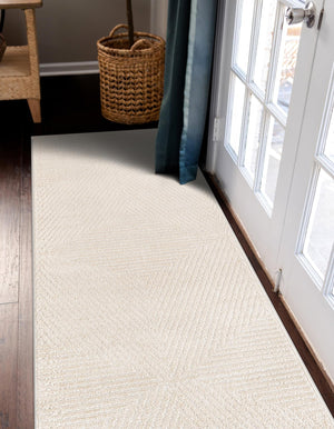 Beige 2' 7 x 12' Sabrina Soto Outdoor Runner Area Rug Weather Resistant for Patio, Deck, Terrace, Balcony, Porch Durable Carpet for Exterior Home Design for Sale at Rug Engine