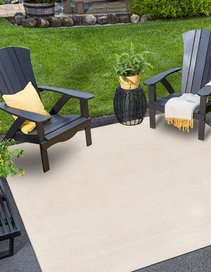 Beige 10' x 10' Sabrina Soto Outdoor Square Area Rug Weather Resistant for Patio, Deck, Terrace, Balcony, Porch Durable Carpet for Exterior Home Design for Sale at Rug Engine