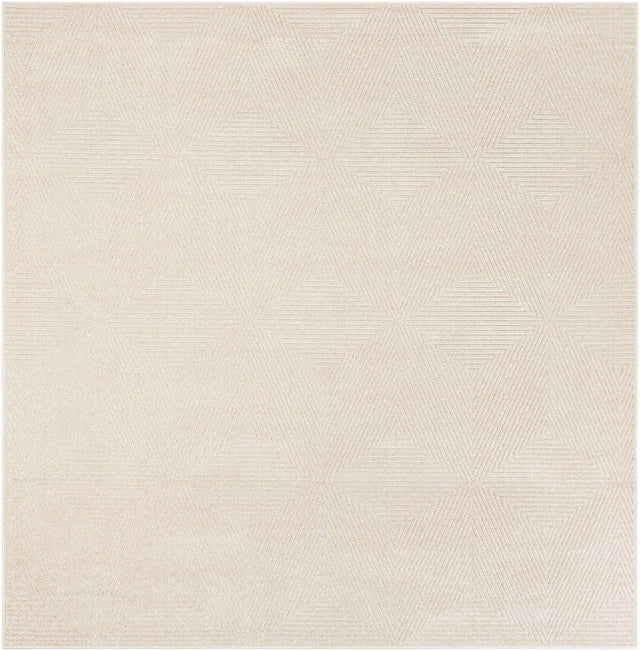 Beige 7' 10 x 7' 10 Sabrina Soto Outdoor Square Area Rug Weather Resistant for Patio, Deck, Terrace, Balcony, Porch Durable Carpet for Exterior Home Design for Sale at Rug Engine