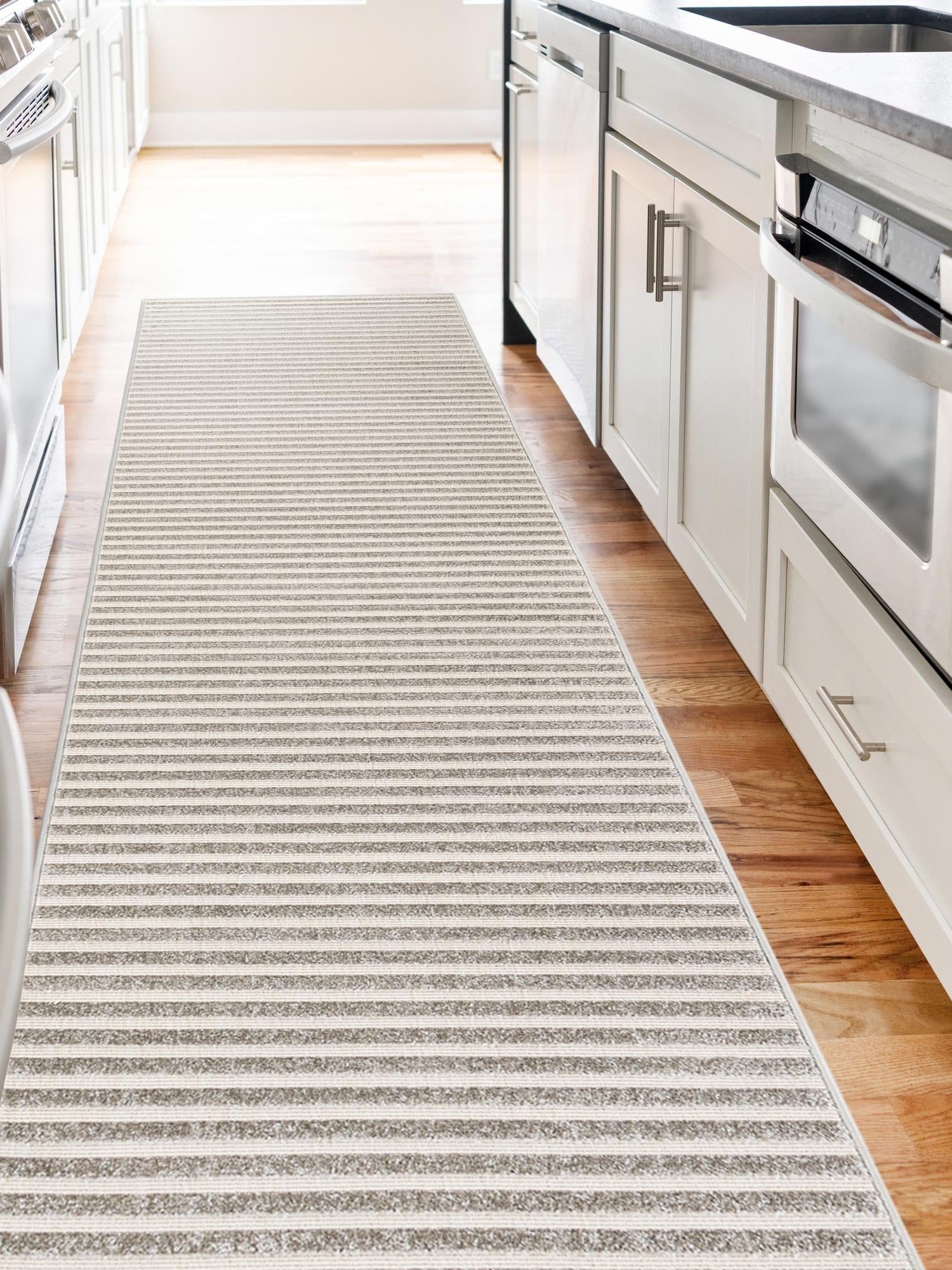 Gray 2' 7 x 12' Sabrina Soto Outdoor Runner Area Rug Weather Resistant for Patio, Deck, Terrace, Balcony, Porch Durable Carpet for Exterior Home Design for Sale at Rug Engine