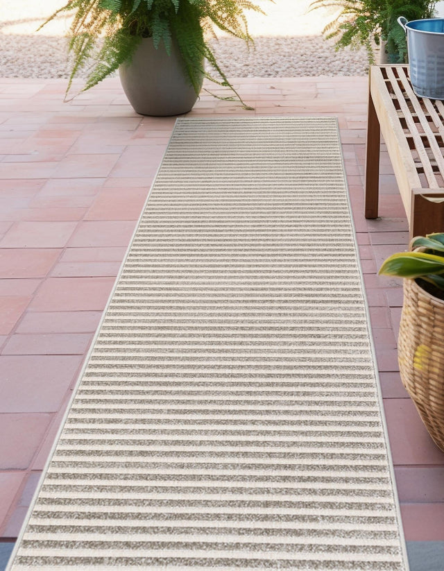 Gray 2' 7 x 12' Sabrina Soto Outdoor Runner Area Rug Weather Resistant for Patio, Deck, Terrace, Balcony, Porch Durable Carpet for Exterior Home Design for Sale at Rug Engine
