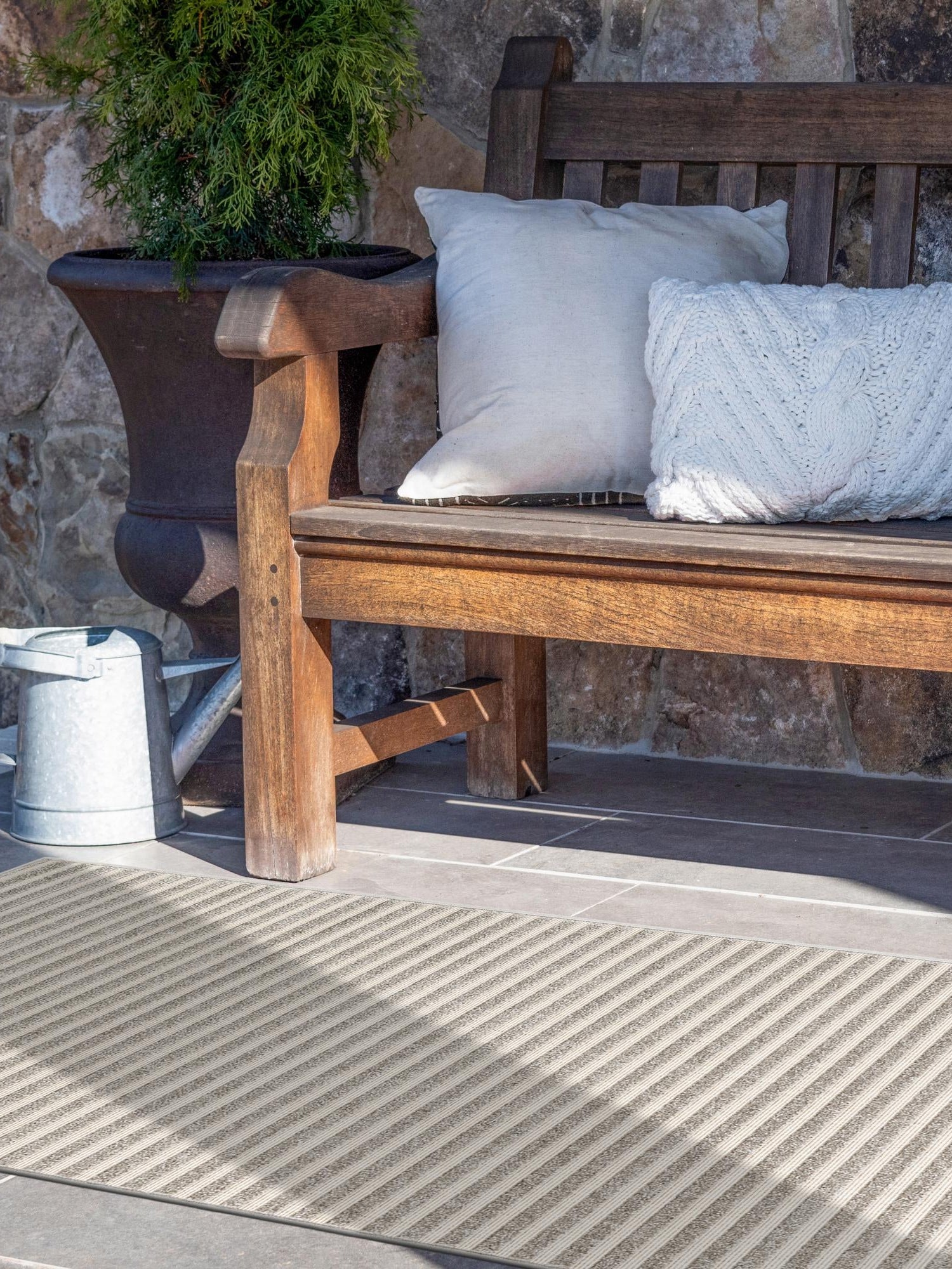 Gray 2' 7 x 12' Sabrina Soto Outdoor Runner Area Rug Weather Resistant for Patio, Deck, Terrace, Balcony, Porch Durable Carpet for Exterior Home Design for Sale at Rug Engine