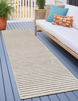 Gray 2' 7 x 10' Sabrina Soto Outdoor Runner Area Rug Weather Resistant for Patio, Deck, Terrace, Balcony, Porch Durable Carpet for Exterior Home Design for Sale at Rug Engine