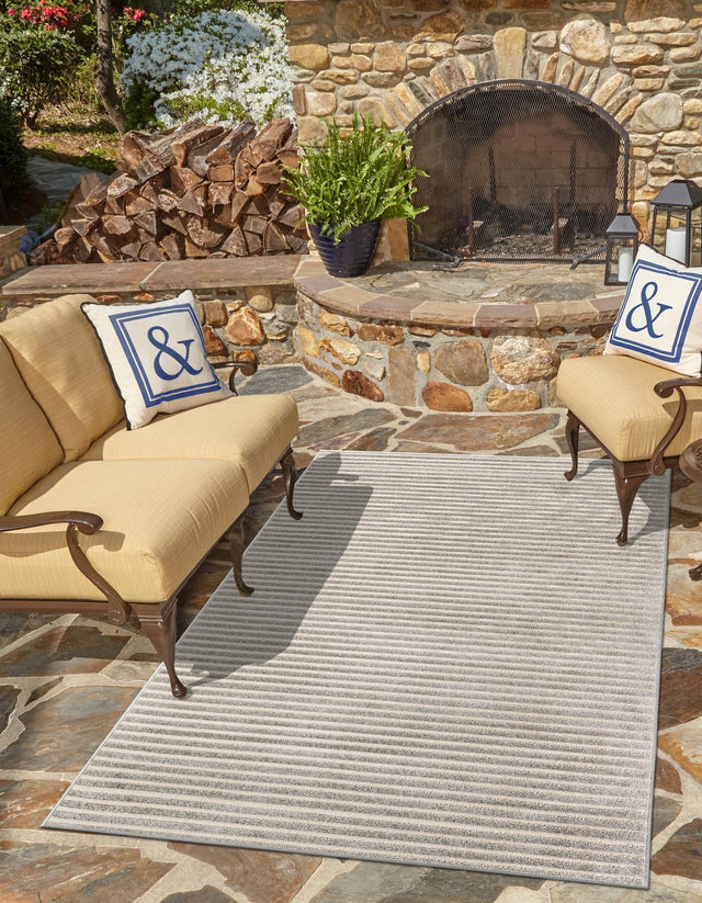 Gray 9' x 12' Sabrina Soto Outdoor Rectangle Area Rug Weather Resistant for Patio, Deck, Terrace, Balcony, Porch Durable Carpet for Exterior Home Design for Sale at Rug Engine