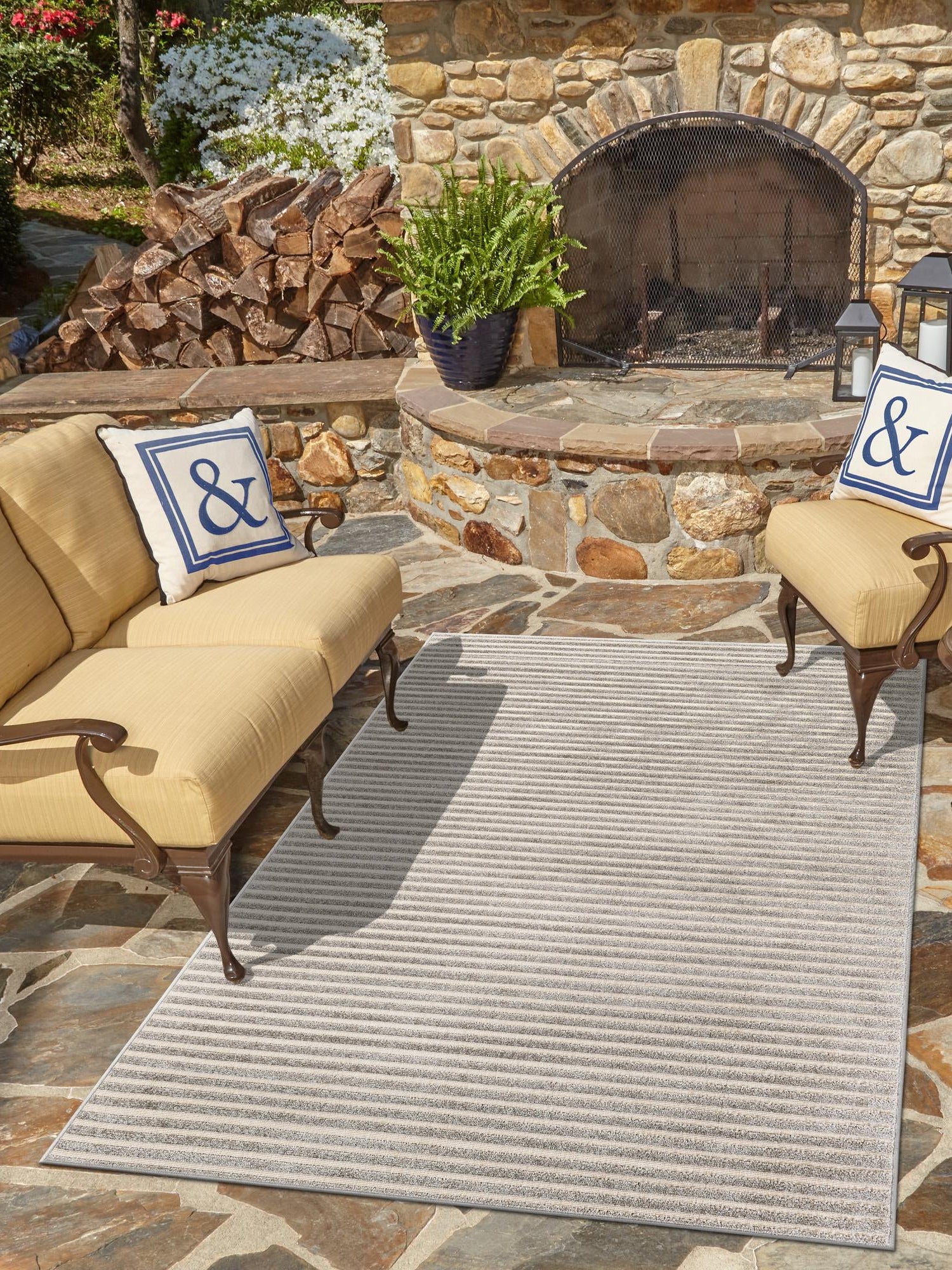Gray 2' x 3' 1 Sabrina Soto Outdoor Rectangle Area Rug Weather Resistant for Patio, Deck, Terrace, Balcony, Porch Durable Carpet for Exterior Home Design for Sale at Rug Engine