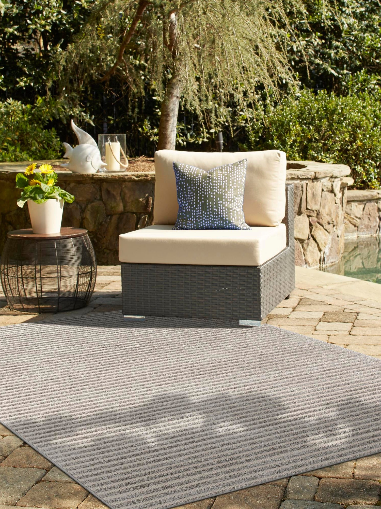 Gray 10' x 14' 1 Sabrina Soto Outdoor Rectangle Area Rug Weather Resistant for Patio, Deck, Terrace, Balcony, Porch Durable Carpet for Exterior Home Design for Sale at Rug Engine