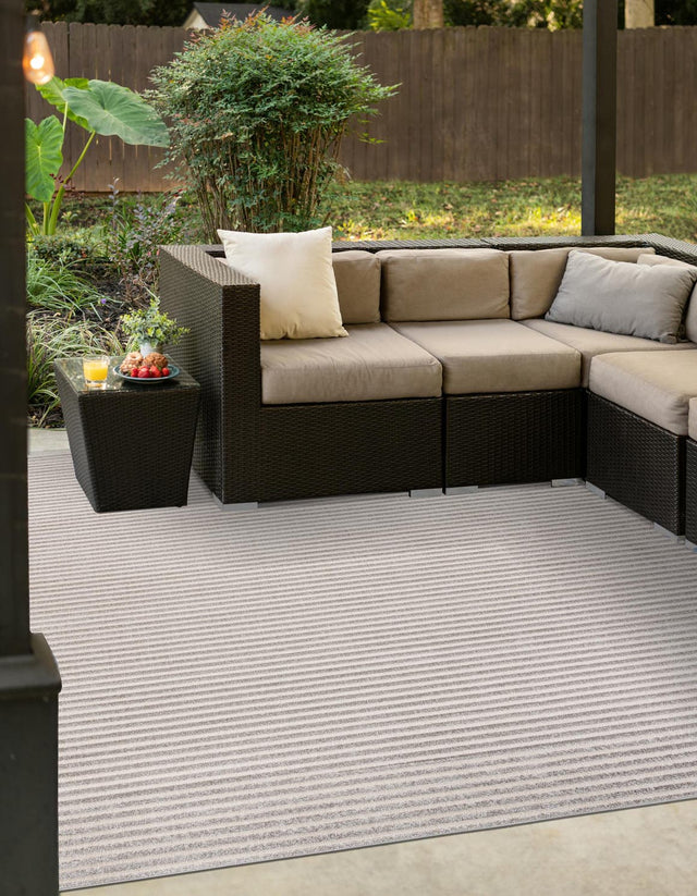 Gray 10' x 10' Sabrina Soto Outdoor Square Area Rug Weather Resistant for Patio, Deck, Terrace, Balcony, Porch Durable Carpet for Exterior Home Design for Sale at Rug Engine