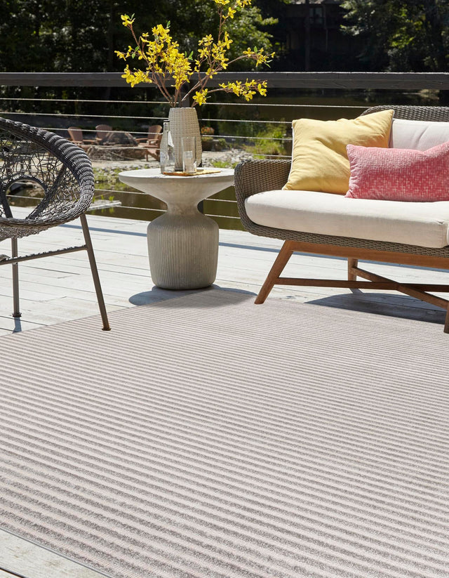 Gray 7' 10 x 7' 10 Sabrina Soto Outdoor Square Area Rug Weather Resistant for Patio, Deck, Terrace, Balcony, Porch Durable Carpet for Exterior Home Design for Sale at Rug Engine