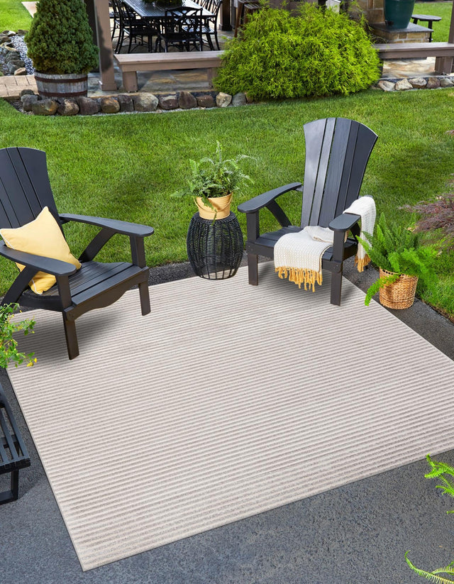 Gray 7' 10 x 7' 10 Sabrina Soto Outdoor Square Area Rug Weather Resistant for Patio, Deck, Terrace, Balcony, Porch Durable Carpet for Exterior Home Design for Sale at Rug Engine