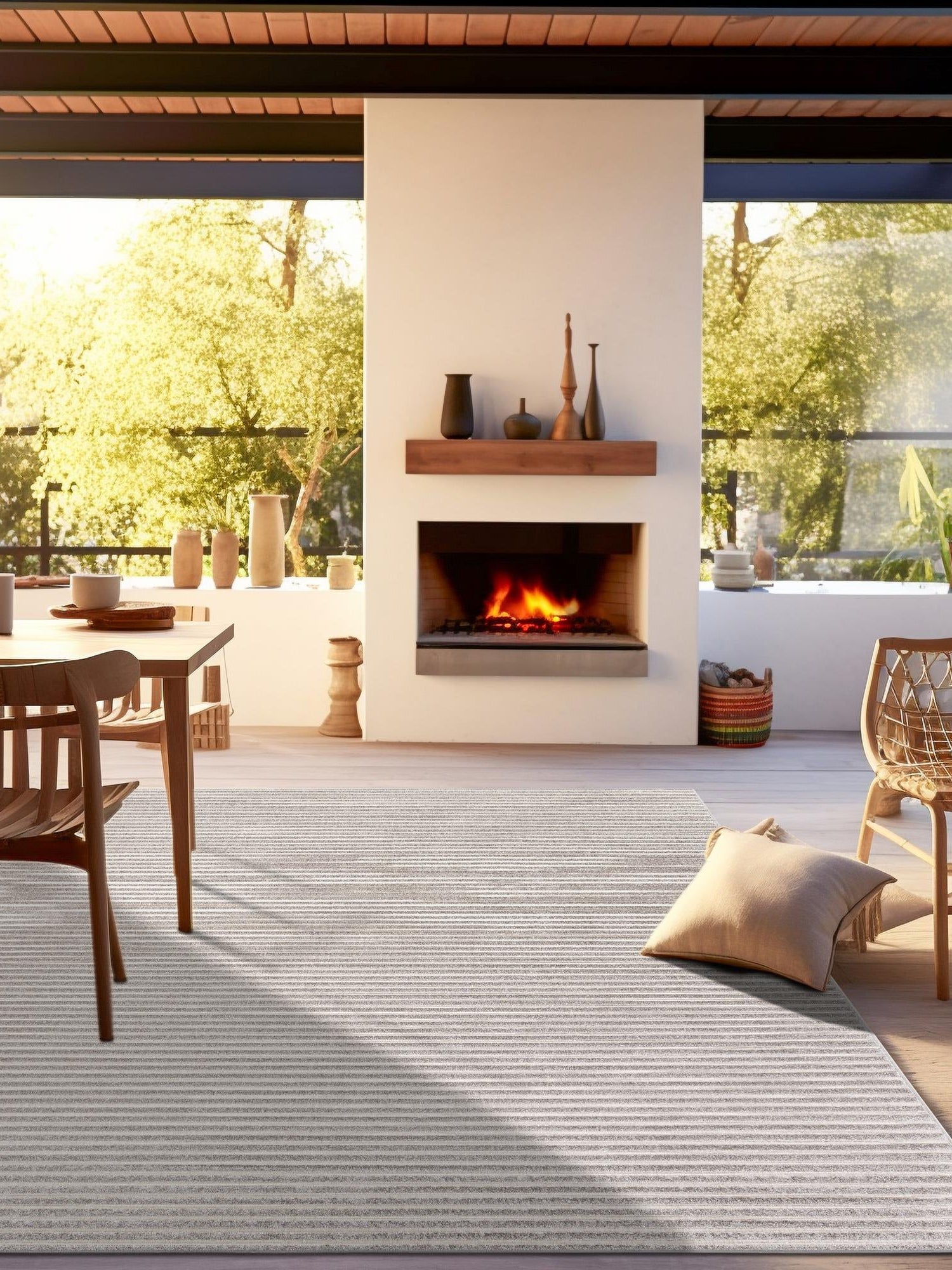 Gray 10' x 10' Sabrina Soto Outdoor Square Area Rug Weather Resistant for Patio, Deck, Terrace, Balcony, Porch Durable Carpet for Exterior Home Design for Sale at Rug Engine