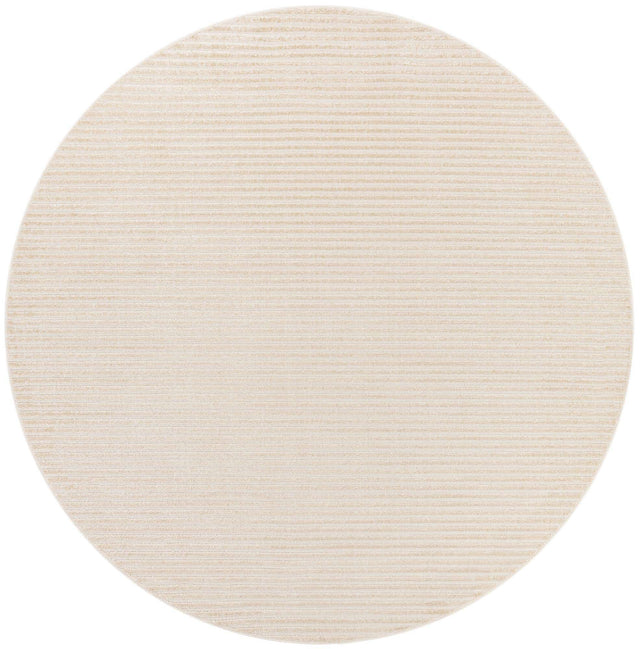 Beige and Ivory 10' x 10' Sabrina Soto Outdoor Round Area Rug Weather Resistant for Patio, Deck, Terrace, Balcony, Porch Durable Carpet for Exterior Home Design for Sale at Rug Engine
