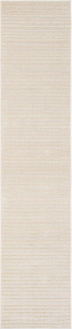Beige and Ivory 2' 7 x 12' Sabrina Soto Outdoor Runner Area Rug Weather Resistant for Patio, Deck, Terrace, Balcony, Porch Durable Carpet for Exterior Home Design for Sale at Rug Engine