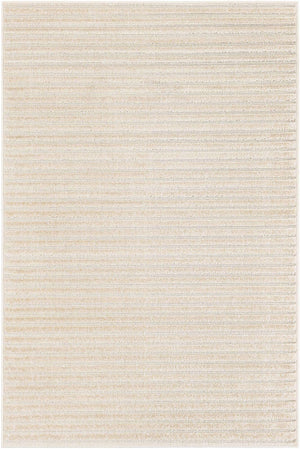 Beige and Ivory 4' 1 x 6' 1 Sabrina Soto Outdoor Rectangle Area Rug Weather Resistant for Patio, Deck, Terrace, Balcony, Porch Durable Carpet for Exterior Home Design for Sale at Rug Engine