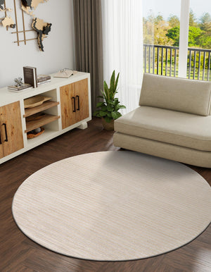 Beige and Ivory 10' x 10' Sabrina Soto Outdoor Round Area Rug Weather Resistant for Patio, Deck, Terrace, Balcony, Porch Durable Carpet for Exterior Home Design for Sale at Rug Engine