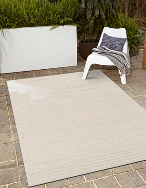 Beige and Ivory 5' 1 x 8' Sabrina Soto Outdoor Rectangle Area Rug Weather Resistant for Patio, Deck, Terrace, Balcony, Porch Durable Carpet for Exterior Home Design for Sale at Rug Engine