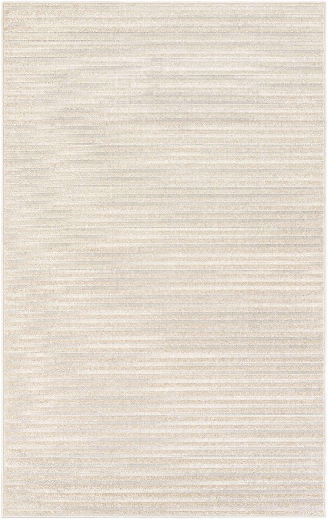 Beige and Ivory 5' 1 x 8' Sabrina Soto Outdoor Rectangle Area Rug Weather Resistant for Patio, Deck, Terrace, Balcony, Porch Durable Carpet for Exterior Home Design for Sale at Rug Engine
