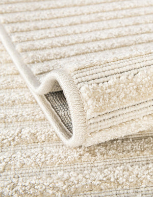 Beige and Ivory 2' 7 x 10' Sabrina Soto Outdoor Runner Area Rug Weather Resistant for Patio, Deck, Terrace, Balcony, Porch Durable Carpet for Exterior Home Design for Sale at Rug Engine