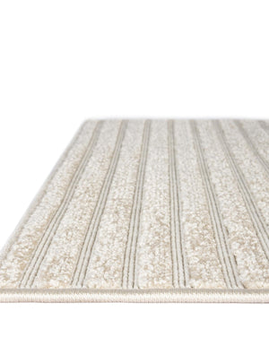 Beige and Ivory 2' 7 x 10' Sabrina Soto Outdoor Runner Area Rug Weather Resistant for Patio, Deck, Terrace, Balcony, Porch Durable Carpet for Exterior Home Design for Sale at Rug Engine