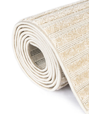 Beige and Ivory 2' 7 x 10' Sabrina Soto Outdoor Runner Area Rug Weather Resistant for Patio, Deck, Terrace, Balcony, Porch Durable Carpet for Exterior Home Design for Sale at Rug Engine