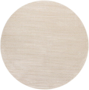 Beige and Ivory 7' 10 x 7' 10 Sabrina Soto Outdoor Round Area Rug Weather Resistant for Patio, Deck, Terrace, Balcony, Porch Durable Carpet for Exterior Home Design for Sale at Rug Engine
