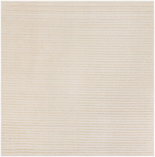 Beige and Ivory 7' 10 x 7' 10 Sabrina Soto Outdoor Square Area Rug Weather Resistant for Patio, Deck, Terrace, Balcony, Porch Durable Carpet for Exterior Home Design for Sale at Rug Engine