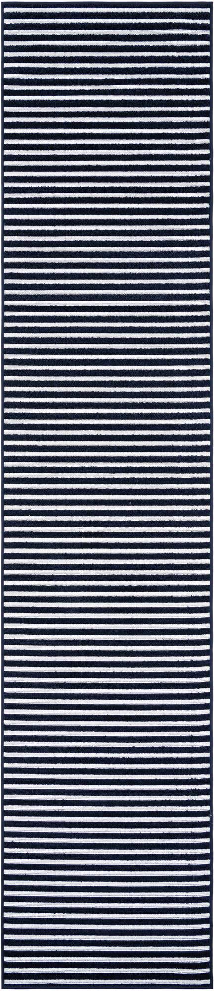 Navy Blue 2' 7 x 12' Sabrina Soto Outdoor Runner Area Rug Weather Resistant for Patio, Deck, Terrace, Balcony, Porch Durable Carpet for Exterior Home Design for Sale at Rug Engine