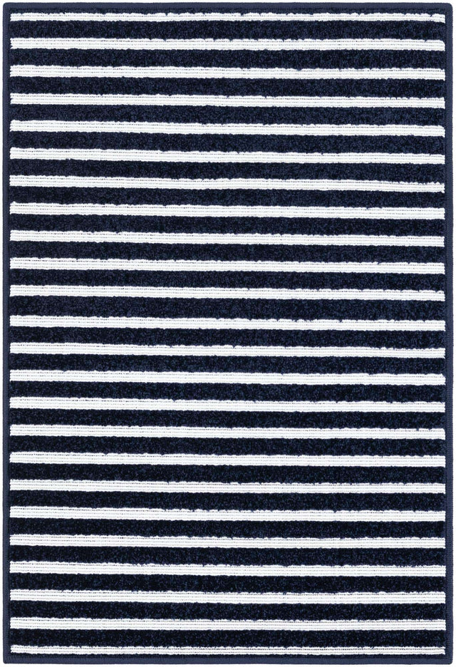Navy Blue 2' x 3' 1 Sabrina Soto Outdoor Rectangle Area Rug Weather Resistant for Patio, Deck, Terrace, Balcony, Porch Durable Carpet for Exterior Home Design for Sale at Rug Engine