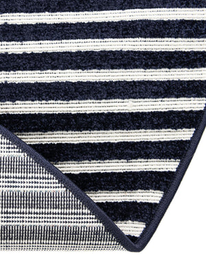 Navy Blue 3' 1 x 3' 1 Sabrina Soto Outdoor Round Area Rug Weather Resistant for Patio, Deck, Terrace, Balcony, Porch Durable Carpet for Exterior Home Design for Sale at Rug Engine