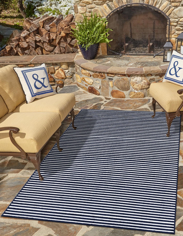Navy Blue 2' x 3' 1 Sabrina Soto Outdoor Rectangle Area Rug Weather Resistant for Patio, Deck, Terrace, Balcony, Porch Durable Carpet for Exterior Home Design for Sale at Rug Engine