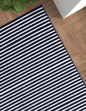 Navy Blue 6' 1 x 9' Sabrina Soto Outdoor Rectangle Area Rug Weather Resistant for Patio, Deck, Terrace, Balcony, Porch Durable Carpet for Exterior Home Design for Sale at Rug Engine