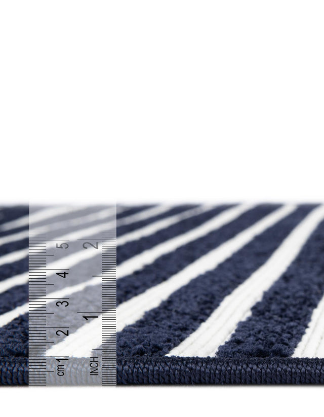 Navy Blue 4' 1 x 6' 1 Sabrina Soto Outdoor Rectangle Area Rug Weather Resistant for Patio, Deck, Terrace, Balcony, Porch Durable Carpet for Exterior Home Design for Sale at Rug Engine
