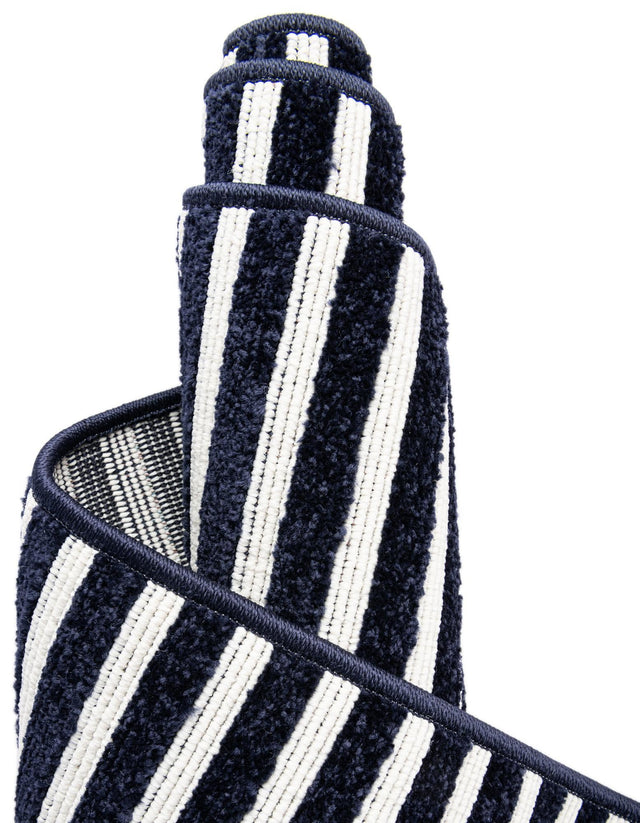 Navy Blue 7' 10 x 10' Sabrina Soto Outdoor Rectangle Area Rug Weather Resistant for Patio, Deck, Terrace, Balcony, Porch Durable Carpet for Exterior Home Design for Sale at Rug Engine