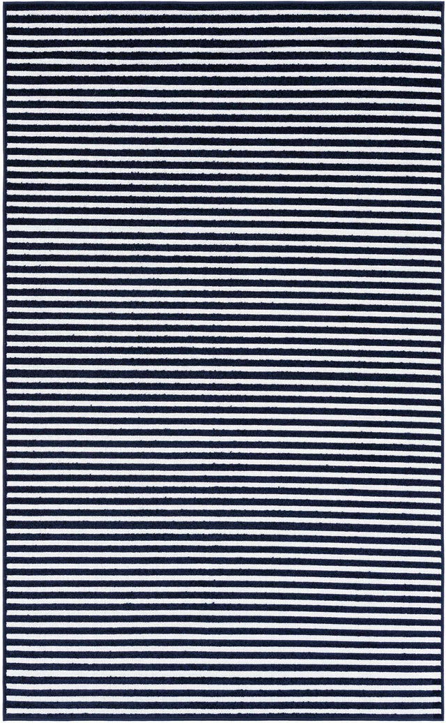 Navy Blue 5' 1 x 8' Sabrina Soto Outdoor Rectangle Area Rug Weather Resistant for Patio, Deck, Terrace, Balcony, Porch Durable Carpet for Exterior Home Design for Sale at Rug Engine