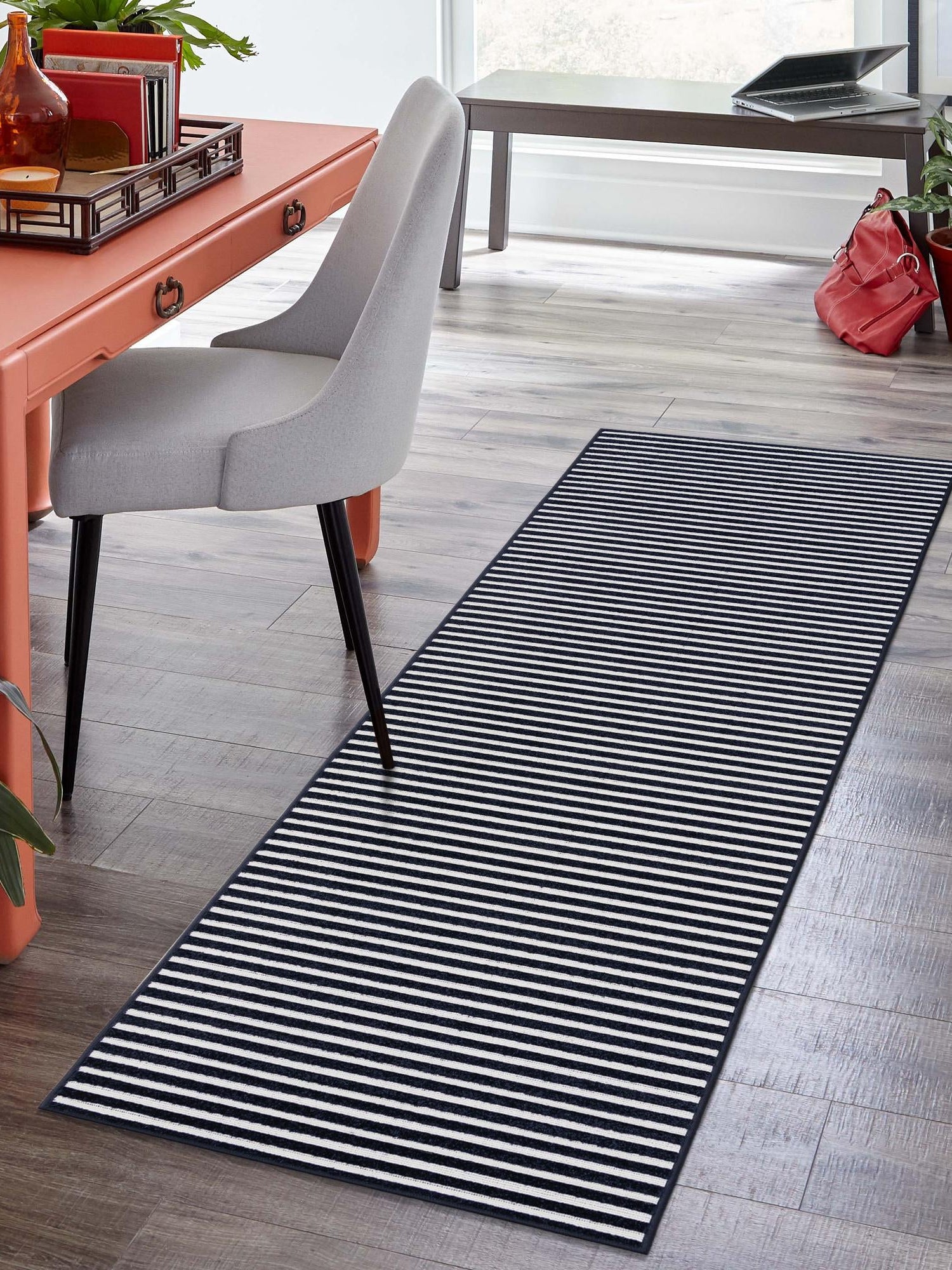 Navy Blue 2' x 6' 1 Sabrina Soto Outdoor Runner Area Rug Weather Resistant for Patio, Deck, Terrace, Balcony, Porch Durable Carpet for Exterior Home Design for Sale at Rug Engine