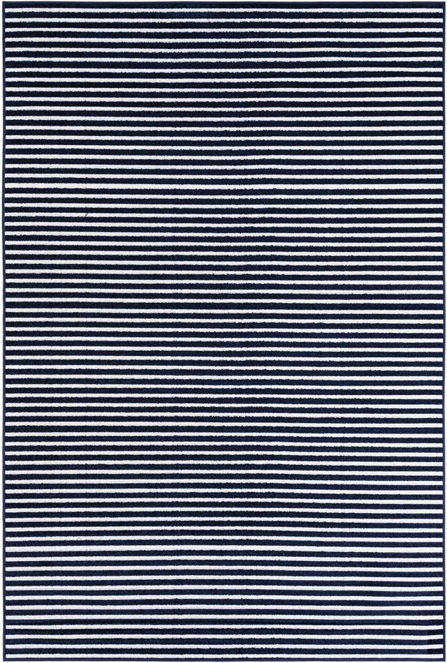 Navy Blue 6' 1 x 9' Sabrina Soto Outdoor Rectangle Area Rug Weather Resistant for Patio, Deck, Terrace, Balcony, Porch Durable Carpet for Exterior Home Design for Sale at Rug Engine