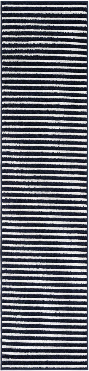 Navy Blue 2' x 8' Sabrina Soto Outdoor Runner Area Rug Weather Resistant for Patio, Deck, Terrace, Balcony, Porch Durable Carpet for Exterior Home Design for Sale at Rug Engine