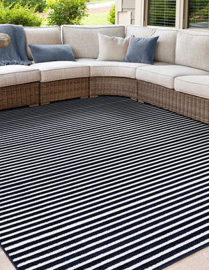 Navy Blue 7' 10 x 7' 10 Sabrina Soto Outdoor Square Area Rug Weather Resistant for Patio, Deck, Terrace, Balcony, Porch Durable Carpet for Exterior Home Design for Sale at Rug Engine
