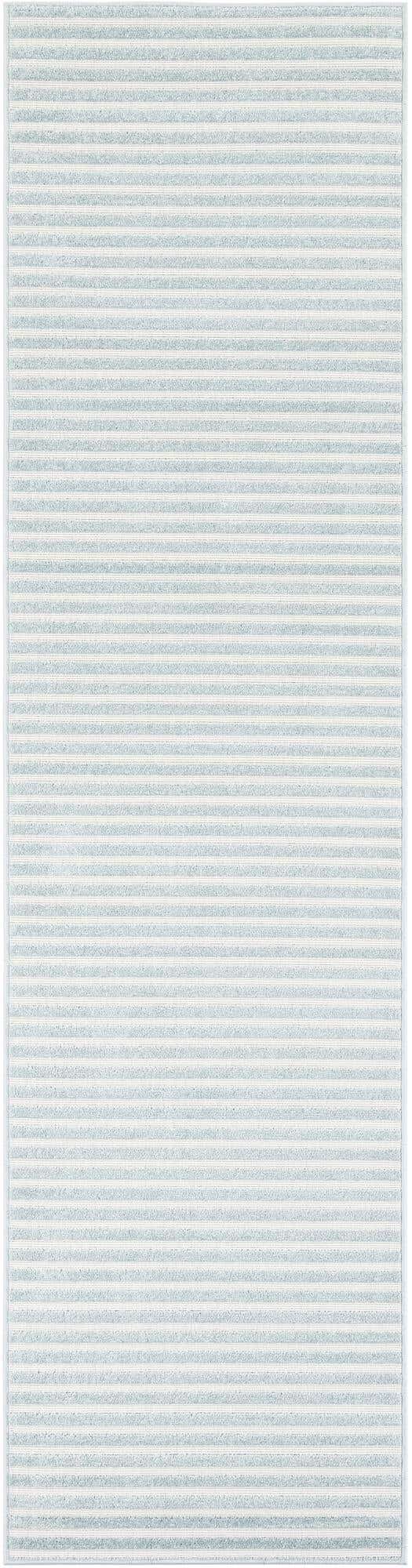 Light Blue 2' 7 x 10' Sabrina Soto Outdoor Runner Area Rug Weather Resistant for Patio, Deck, Terrace, Balcony, Porch Durable Carpet for Exterior Home Design for Sale at Rug Engine