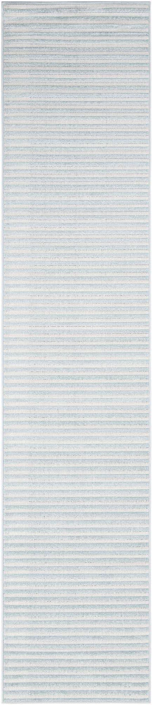 Light Blue 2' 7 x 12' Sabrina Soto Outdoor Runner Area Rug Weather Resistant for Patio, Deck, Terrace, Balcony, Porch Durable Carpet for Exterior Home Design for Sale at Rug Engine
