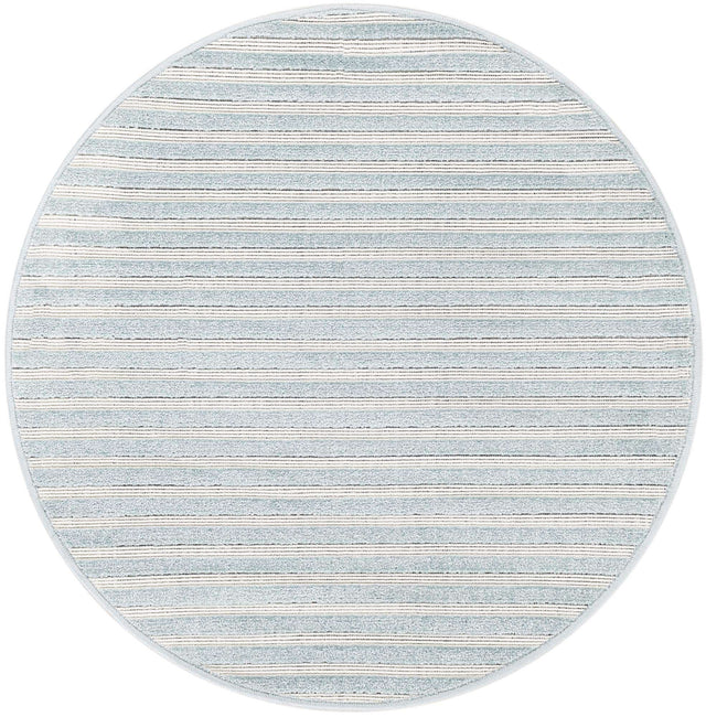 Light Blue 3' 1 x 3' 1 Sabrina Soto Outdoor Round Area Rug Weather Resistant for Patio, Deck, Terrace, Balcony, Porch Durable Carpet for Exterior Home Design for Sale at Rug Engine