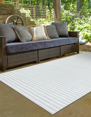 Light Blue 8' x 10' Sabrina Soto Outdoor Rectangle Area Rug Weather Resistant for Patio, Deck, Terrace, Balcony, Porch Durable Carpet for Exterior Home Design for Sale at Rug Engine