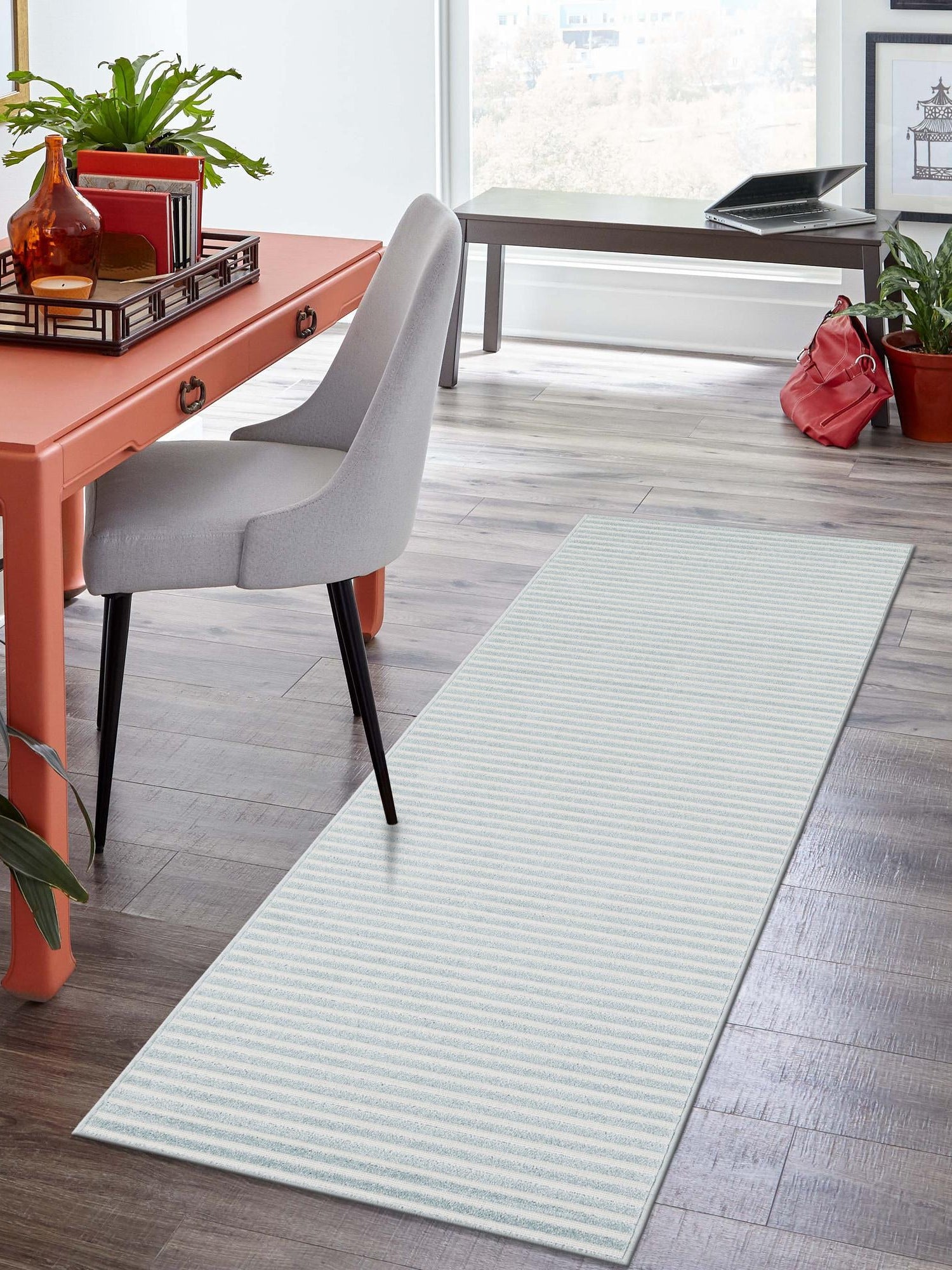 Light Blue 2' x 6' 1 Sabrina Soto Outdoor Runner Area Rug Weather Resistant for Patio, Deck, Terrace, Balcony, Porch Durable Carpet for Exterior Home Design for Sale at Rug Engine
