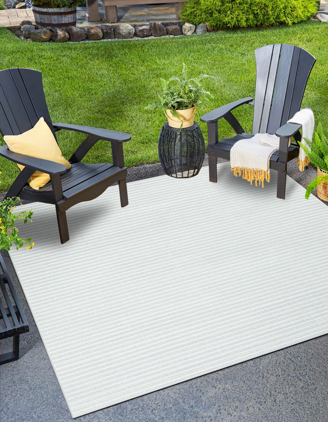 Light Blue 10' x 10' Sabrina Soto Outdoor Square Area Rug Weather Resistant for Patio, Deck, Terrace, Balcony, Porch Durable Carpet for Exterior Home Design for Sale at Rug Engine