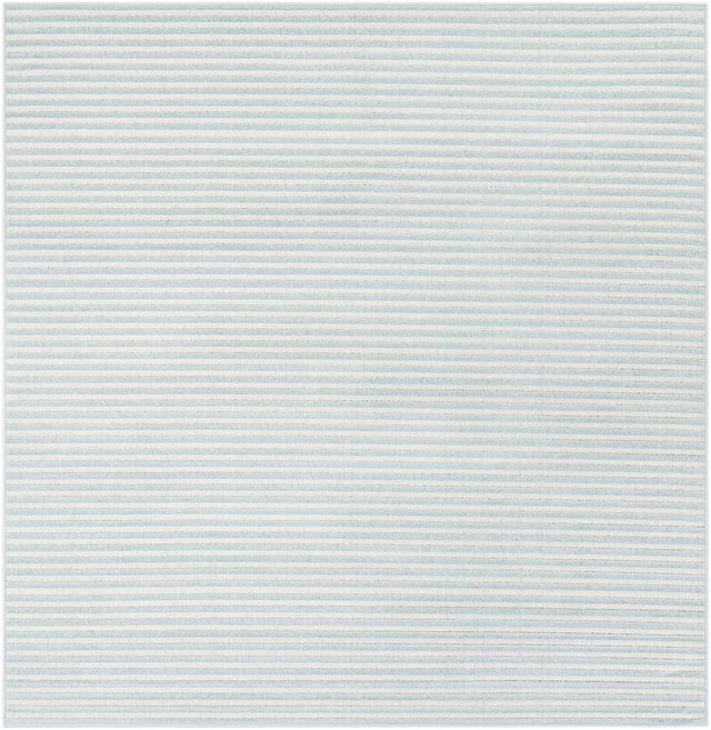Light Blue 8' x 8' Sabrina Soto Outdoor Square Area Rug Weather Resistant for Patio, Deck, Terrace, Balcony, Porch Durable Carpet for Exterior Home Design for Sale at Rug Engine