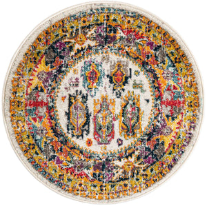 Ivory 3' 1 x 3' 1 Penrose Round Area Rug