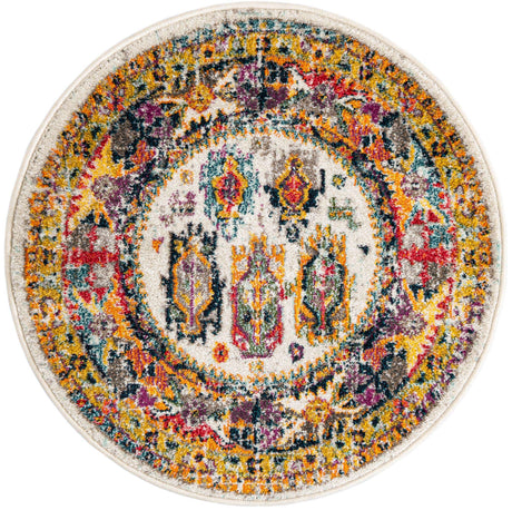 Ivory 3' 1 x 3' 1 Penrose Round Area Rug