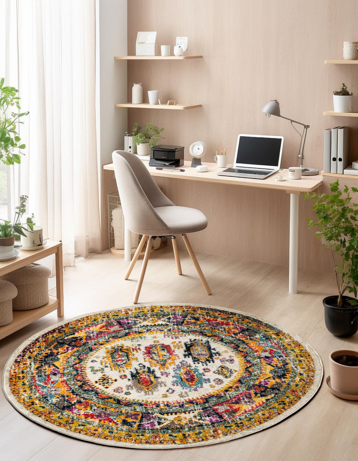 Ivory 10' x 10' Penrose Round Area Rug