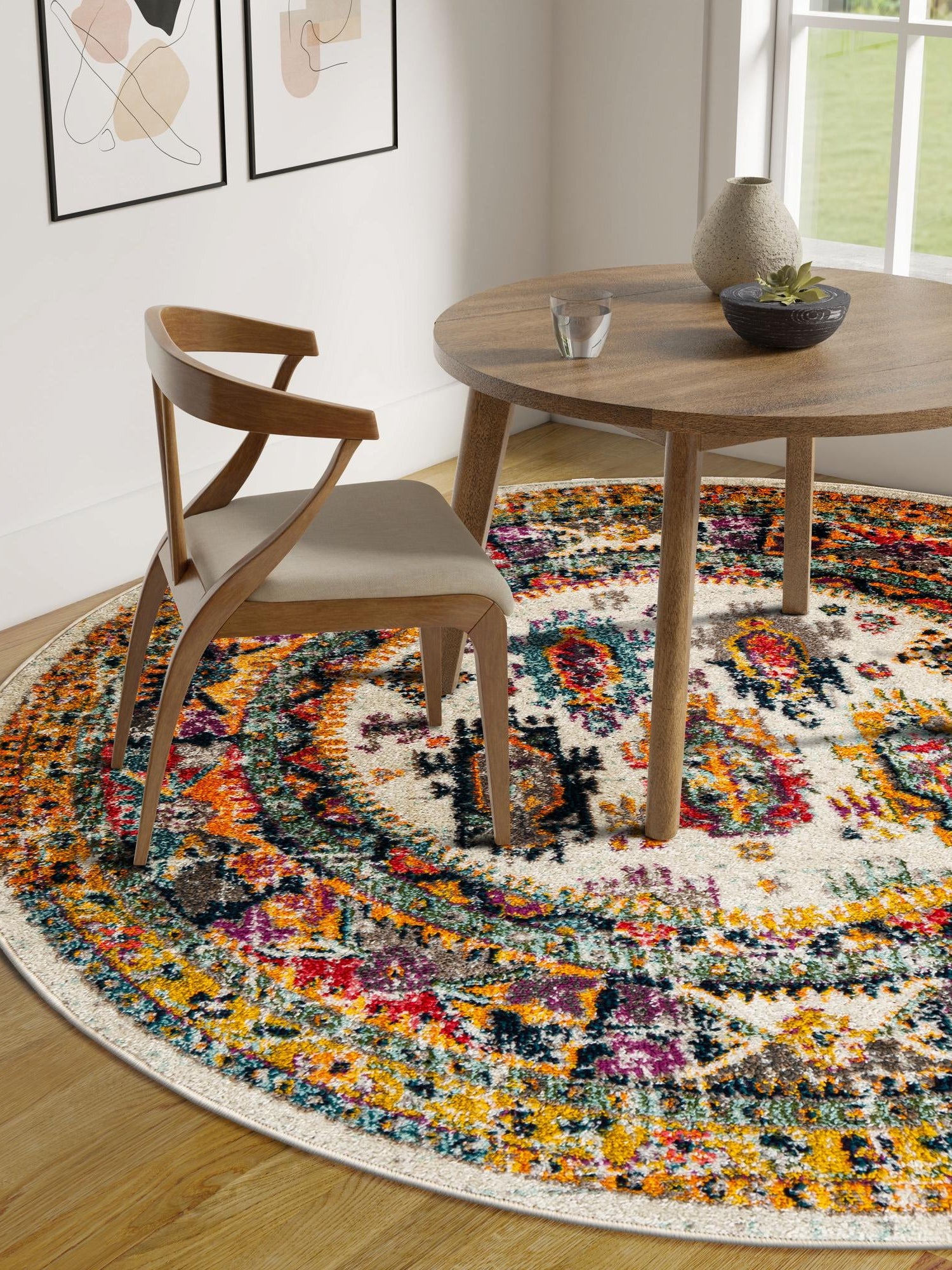 Ivory 10' x 10' Penrose Round Area Rug